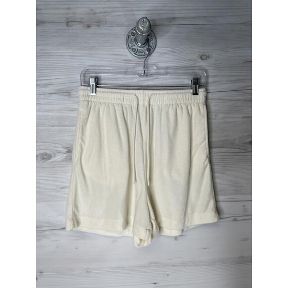 H&M Pants - HM Shorts Womens‎ Small White Terry Cloth Elastic Waist Lounge Casual 1050855 5